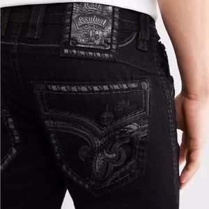 Rock Revival Jadyn Slim Boot Stretch Jean NWOT Waist 28 Length 32 Color Black